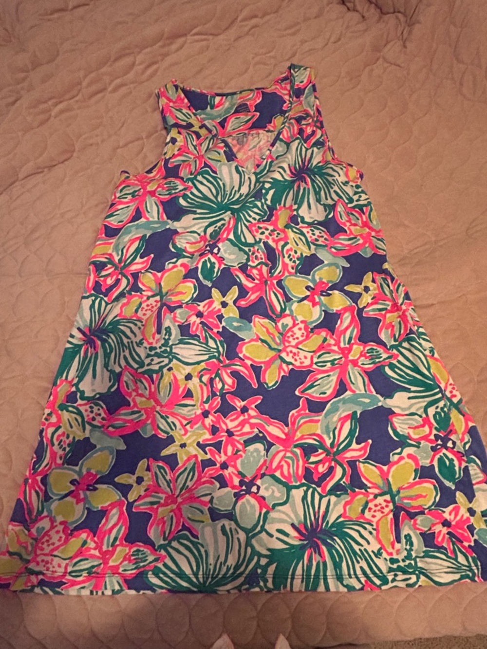 Lilly Pulitzer Floral Tank Dress - Blue, Pink & Green